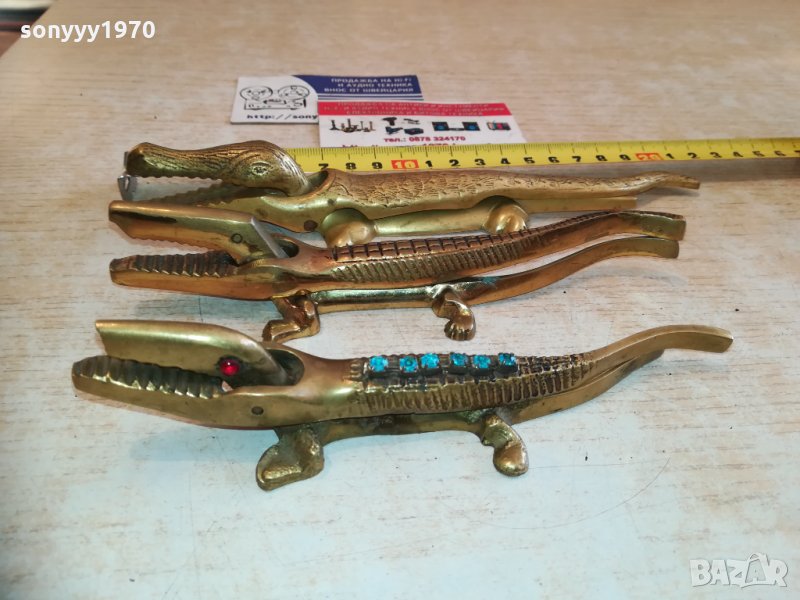 крокодили 3бр мед/месинг 1501211904, снимка 1