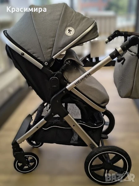 Детска комбинирана количка - Heaven Set, сива, снимка 1