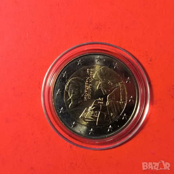 Нидерландия 2 евро 2011 Възхвала на глупостта от Еразъм, снимка 1
