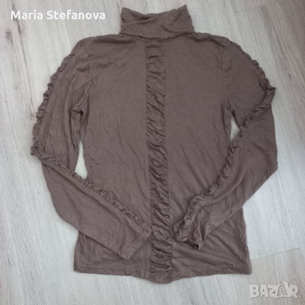 Кафява ефектна блуза , снимка 1