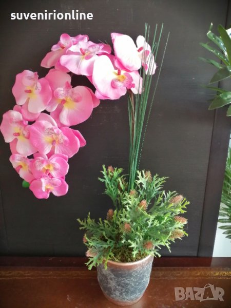 Изкуствена орхидея в кашпа , снимка 1