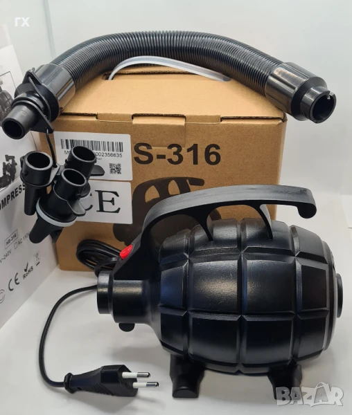 Електрическа помпа компресор за надуваеми предмети, снимка 1