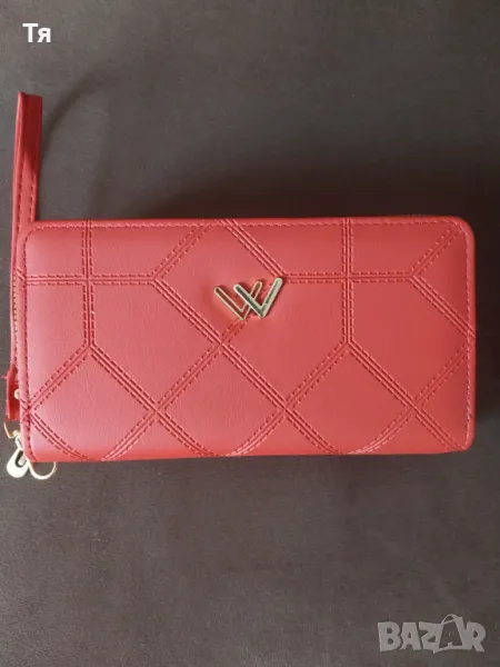 Дамско портмоне в червен цвят, снимка 1