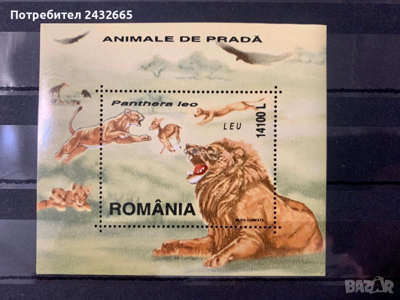 636а. Румъния 2000 = “ Фауна. Хищници. Големи котки: Лъв. “ ,**,MNH, снимка 1