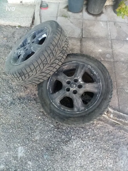 4 броя алуминиеви джанти с гуми 15-5х100 toyota с хубави зимни гуми, снимка 1