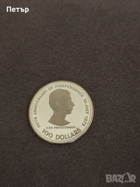 100 златни долара Бахамските острови , снимка 1