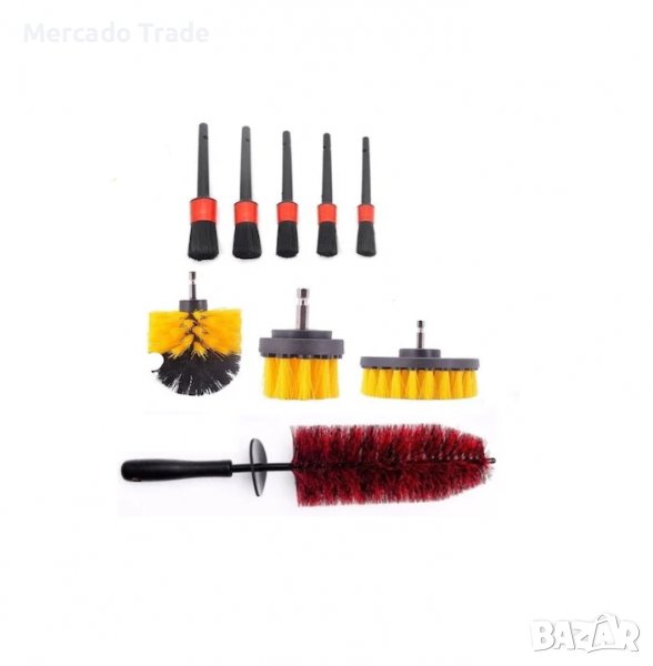 Комплект четки за автомобил Mercado Trade, Четки за почистване, 9 бр, снимка 1