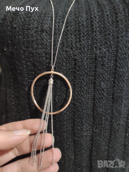 Сребърно колие комплект с обеци (78), снимка 1