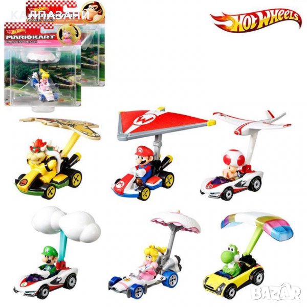 Hot Wheels Превозно средство планер Mario Kart GVD30, снимка 1