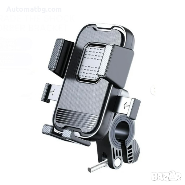 Поставка за телефон Automat, За мотопед, велосипед, PG157, Черен, снимка 1