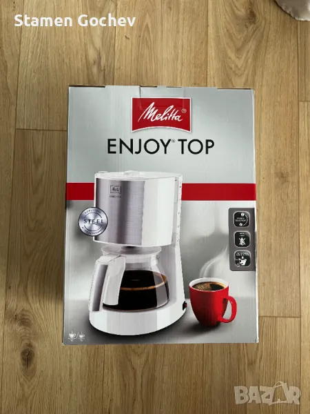 Melitta Enjoy Top кафемашина с филтър и стоманен дизайн, 1080W, снимка 1