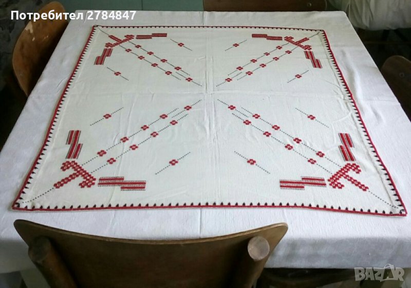 Каре с ръчна бродерия на панама , снимка 1