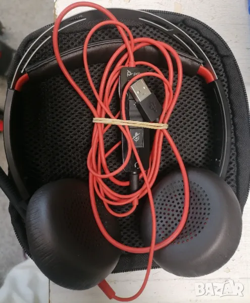 Слушалки HP Poly Blackwire 5220 Stereo, USB-A, Черени | 80R97AA, снимка 1