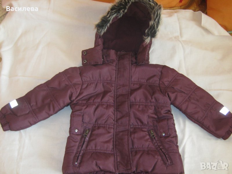 Топло зимно яке с качулка 86 размер, снимка 1