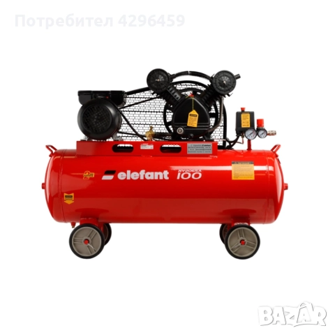 Компресор за въздух 100 л. Elefant XY2065A, маслен, 8 bar, 330 л/мин, 3 к.с., снимка 3 - Компресори - 47938608