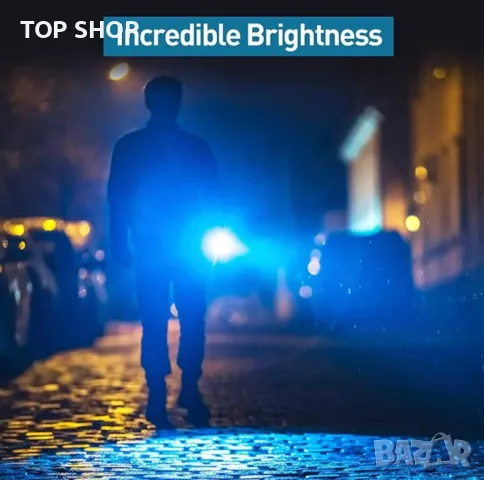 BUCASA Акумулаторни фенерчета S2500, супер ярки LED тактически фенерчета с висок лумен, 3 режима, снимка 9 - Къмпинг осветление - 49092999