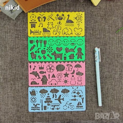 сет 4 бр линии линия пластмасова с картинки 