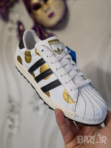  лимитиран модел маратонки Adidas Jeremy Scott Superstar 80s Ripple nomer 42 2/3, снимка 10 - Маратонки - 54270473