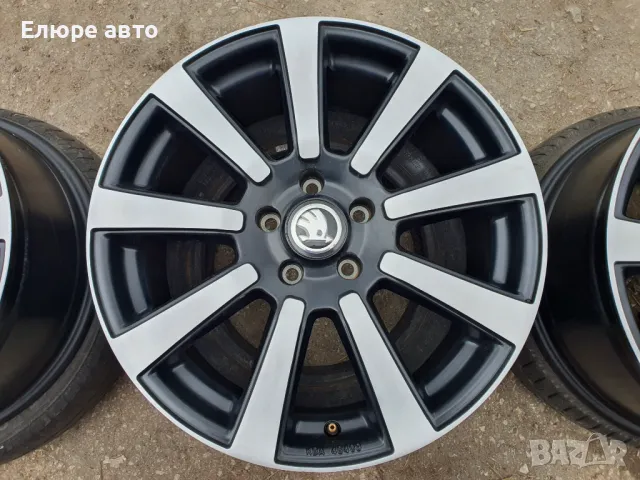 Джанти Шкода 5x112x8J18 ет50, снимка 3 - Гуми и джанти - 48685346