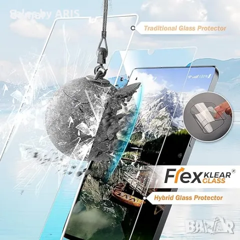 Flexklearglass Glass Screen Protector за Samsung Galaxy S24 Ultra, снимка 4 - Фолия, протектори - 49825577