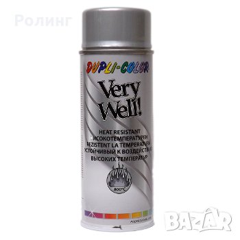 СПРЕЙ ВИСОКОТЕМПЕРАТУРЕН VERY WELL,ЧЕРЕН,КАФЯВ,СРЕБЪРЕН, снимка 2 - Бои, лакове, мазилки - 30509807