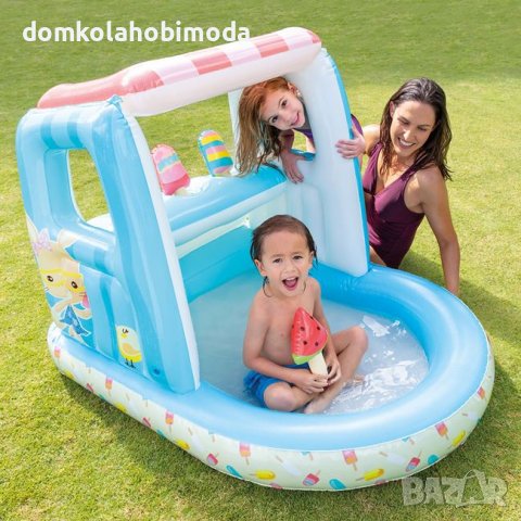 Надуваема къщичка с басейн.Intex. 127x102x99