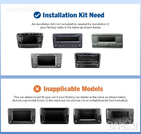 EONON мултимедия за VW Golf VI/V Polo Touran T5 Seat Skoda, Android 13, 6+64GB, екран 9 инча, снимка 2 - Аксесоари и консумативи - 51379817