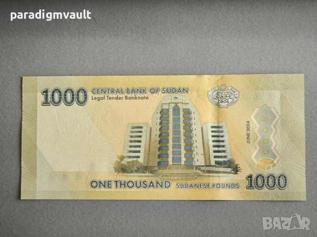 Банкнота - Судан - 1000 паунда | 2025г., снимка 2 - Нумизматика и бонистика - 50745603