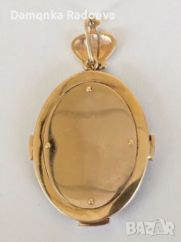 СССР златна висулка с Якутски Диаманти 14 карата, снимка 9 - Колиета, медальони, синджири - 49783796