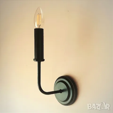 Модерен класически висящ полилей тип свещ /метал с дърво / 6 рамена, снимка 6 - Полилеи - 47424196