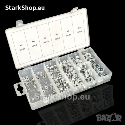 Комплект контра гайки в кутия 195 бр., снимка 3 - Други инструменти - 30562650