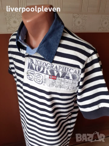 👉Geographical Norway Original L ефектна, снимка 2 - Тениски - 50501394