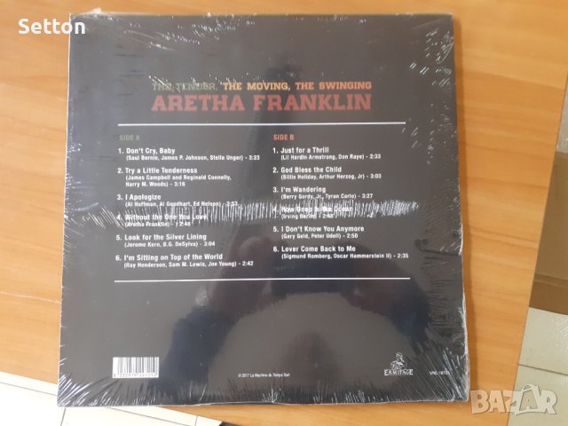Aretha Franklin  The Tender The Moving The Swinging [Winyl] LP, снимка 2 - Грамофонни плочи - 44290772