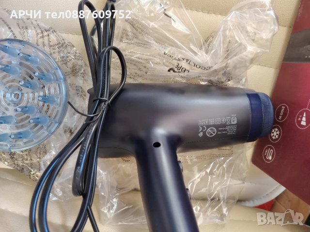 Сешоар Philips BHD360/20, 2100W, Аксесоар Thermo Protect, Йонна грижа, 3 настройки за скорост/темпер, снимка 5 - Друго - 50514265