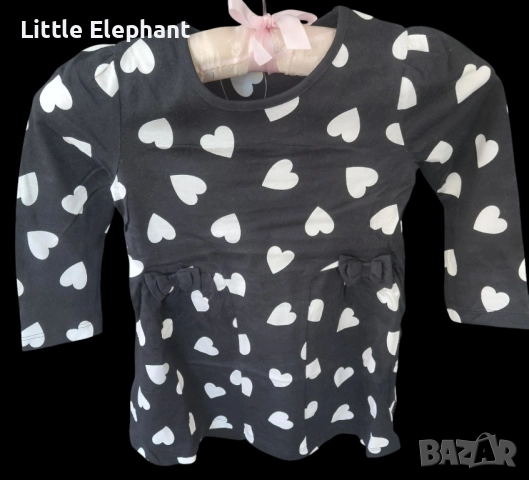 Рокличка за 2-3 год мом на бели сърца и панделки,Англия/нова