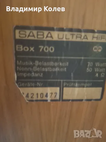 Hi-Fi тонколони Saba Box700, снимка 5 - Тонколони - 55778212