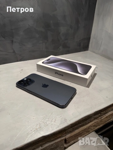 КАТО НОВ Iphone 15 Pro Max Blue Titanium, снимка 3 - Apple iPhone - 53249633