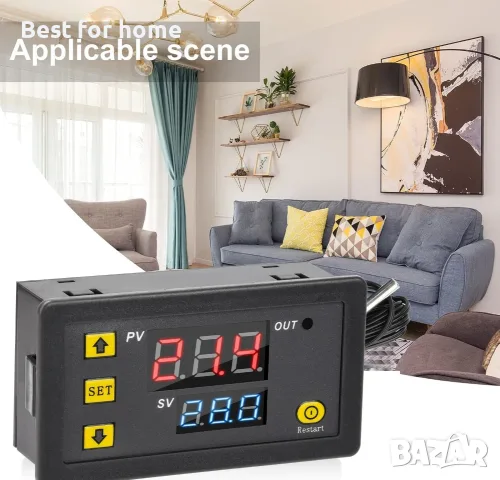 Aideepen W3230 20A 12V цифров термостат, цифров регулатор на температурата, отопление, охлаждане, снимка 6 - Друга електроника - 55926111