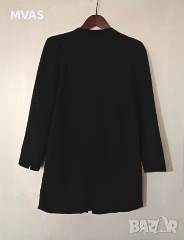 Дамско черно сако удължено на цип XS-S размер, снимка 2 - Сака - 49508057