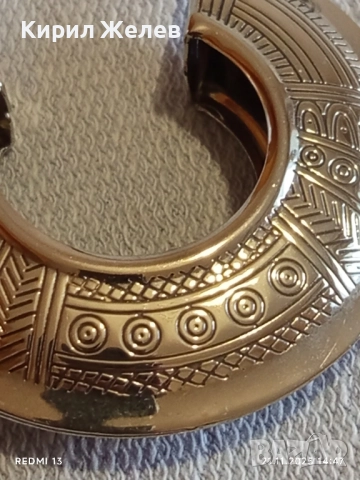 ГОЛЕМИ ОБЕЦИ в РЕТРО КРЕОЛСКИ СТИЛ със СРЕБРИСТО ПОКРИТИЕ и АЦТЕЦКИ ДИЗАЙН 12171, снимка 2 - Обеци - 52493243