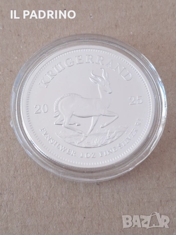 Сребро Кругеранд Кругерранд 1 унция OZ 2025, снимка 2 - Нумизматика и бонистика - 53123962