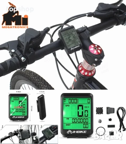 Водоустойчив безжичен LCD компютър за велосипед Колело Скоростомер километраж Одометър мотор скутер, снимка 4 - Аксесоари за велосипеди - 50494716