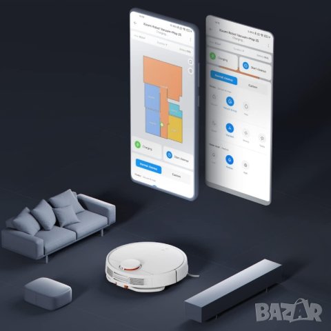 Робот прахосмукачка с моп Xiaomi Mi Robot Vacuum-Mop 2S, Бяла, снимка 5 - Прахосмукачки - 42101069