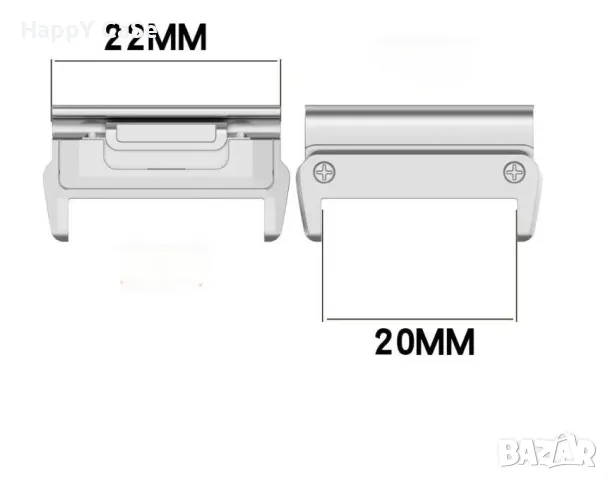 Garmin QuickFit адаптер конектор за каишка за смарт часовник, снимка 12 - Каишки за часовници - 48343836