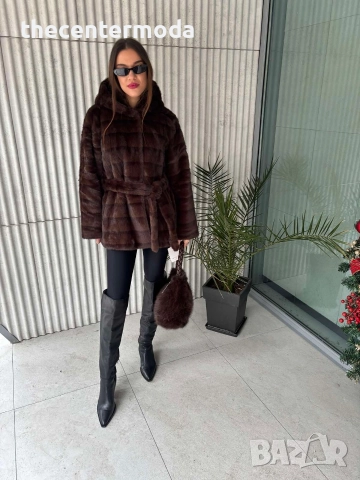 Дамско кафяво палто , снимка 3 - Палта, манта - 52886578