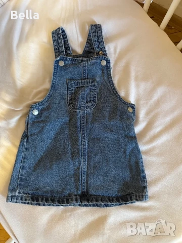 дънкова рокля, снимка 2 - Бебешки рокли - 51398843