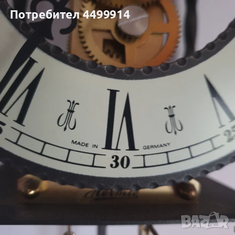 Стенен часовник Hermle,задвижван от тежести, ковано желязо, снимка 6 - Антикварни и старинни предмети - 51244645