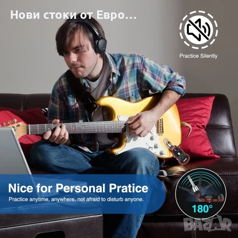 LEKATO Мини китарен усилвател, акумулаторен джобен усилвател, снимка 5 - Ресийвъри, усилватели, смесителни пултове - 54012046