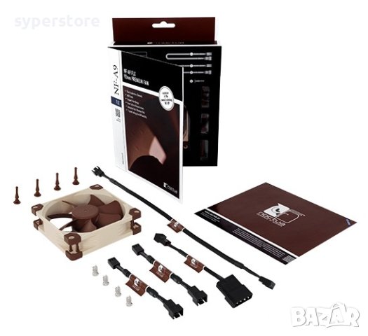 Вентилатор за компютър 92x92x25mm Noctua NF-A9-FLX SSO2 Bearing 3-pin 1600RPM 12V , снимка 4 - Други - 40422559