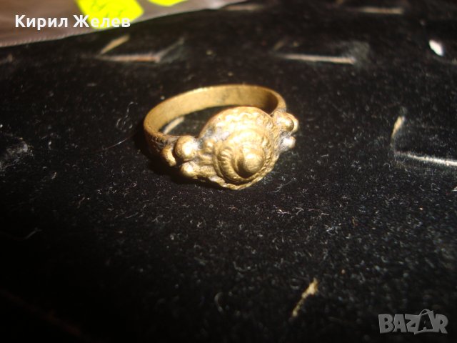 ВЪЗРОЖДЕНСКИ БРОНЗОВ МАЙСТОРСКА ЮВЕЛИРНА ИЗРАБОТКА СТАРИНЕН ПРЪСТЕН с ГРАНУЛАЦИЯ ОРНАМЕНТИРАН 14130, снимка 3 - Колекции - 30305491